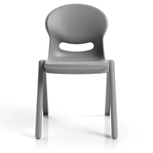 Silla Infantil Riva Kids Gris: Ergonomía y Alta Resistencia