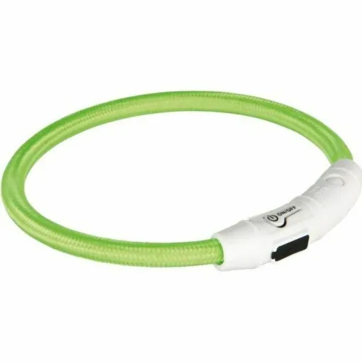 Collar LED Para Mascotas Trixie Flash USB Verde