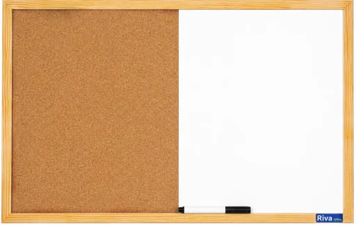 Tablero Combinado Corcho y Melamina Riva Office 60x90cm