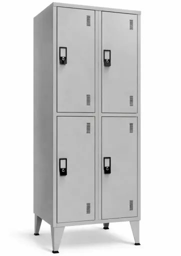 Taquillas Metálicas Dobles Con 4 Puertas – 1900x600x500 mm Standard