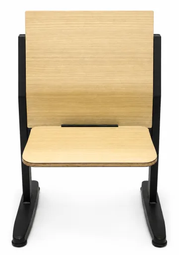 Silla de Formación Sin Pala Acabado Madera Riva Office 80,5x55x82cm