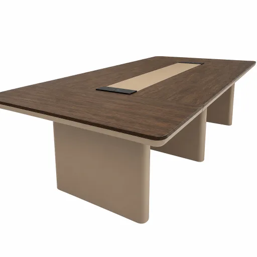Mesa de Reunión Artemis 280cm MDF E1 Blanco Alta Resistencia Profesional