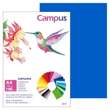 Cartulina Campus A4 180G Azul Marino