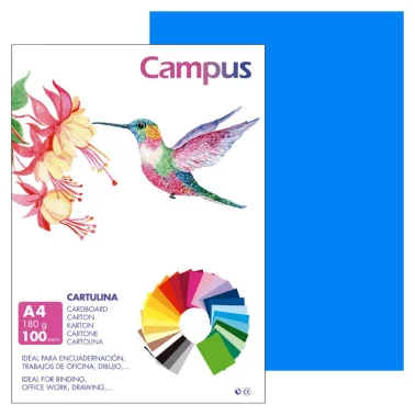 Cartulina Campus A4 180G Azul Maldivas - Campus