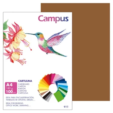 Cartulina Campus A4 180G Marrón - Campus