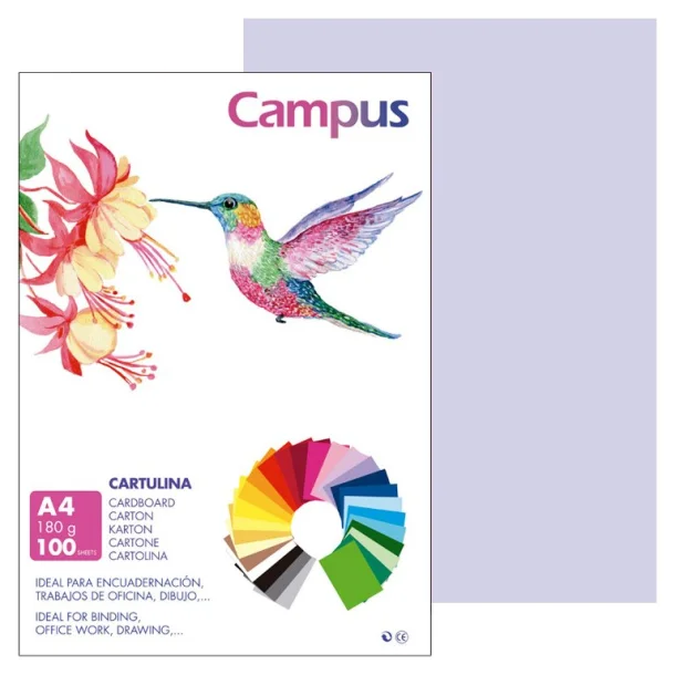 Cartulina Campus A4 180G Lila - Campus