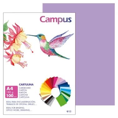 Cartulina Campus A4 180G Violeta - Campus
