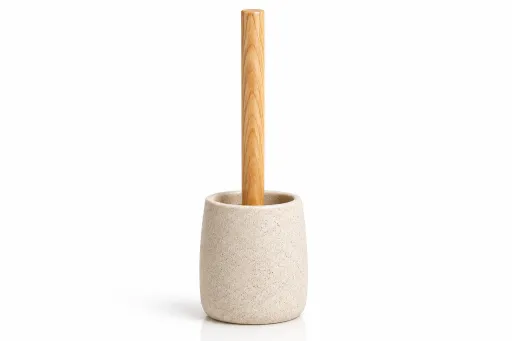 Escobillero Sandstone Mad Fresh Andrea House Ø10x36cm Natural Premium