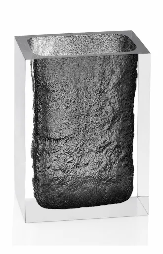 Portacepillos Andrea House Jabón Hielo Negro Ø7,5x6x10,5 cm