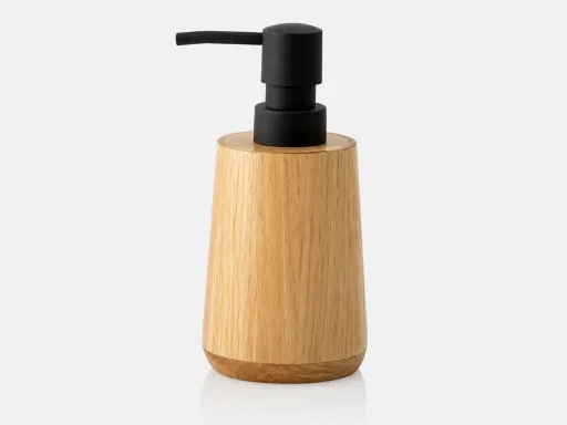 Dosificador Negro de Madera de Roble Ø8 x 17 cm – Andrea House