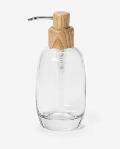 Dosificador Andrea House de Vidrio y Madera de Fresno 300 ml