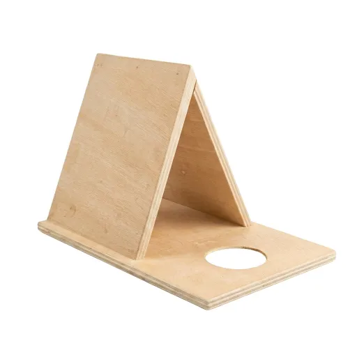 Porta Libros de Madera Natural Para Escritorio y Oficina – Organizador Estable y Elegante