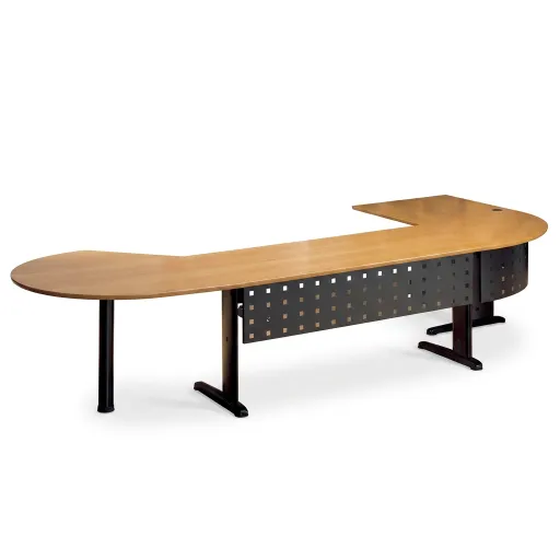 Mesa de Oficina Scenic 1600x800x740mm Con Esquina Curva y Gota Derecha – Scenic