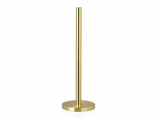 Suporte de Papel Higiénico Andrea House em Metal Dourado Mate. Design Elegante, Estável e Funcional Para Casas de Banho Modernas.