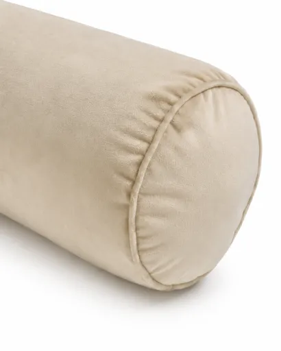 Cojín de Terciopelo Beige 50x15 cm