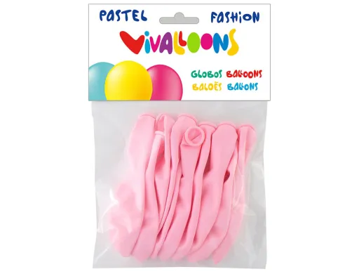Globo 100% Latex Biodegradable Rosa Claro Blister de 10 Unidades