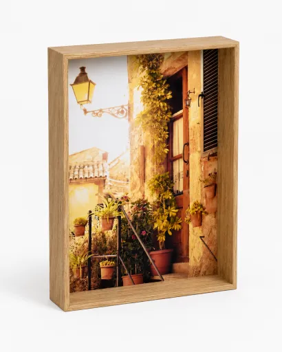 Marco Decorativo Madera Tipo Caja 10x15 cm