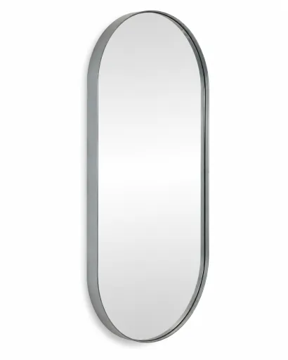 Espejo Oval Andrea House Metal Gris 55x25 cm