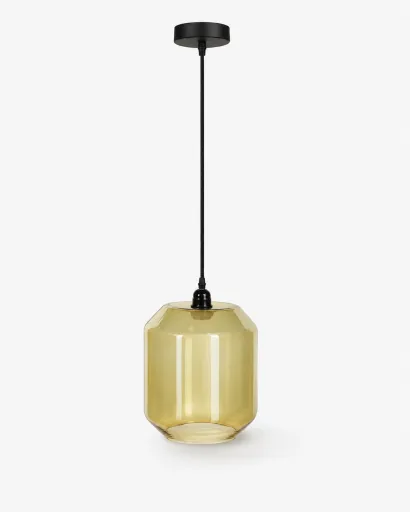 Lámpara de Techo Andrea House Vidrio y Dorado Ø22 cm
