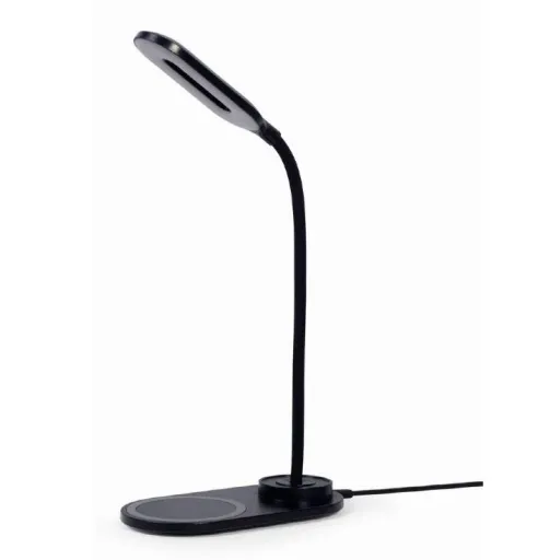 Lámpara de Mesa Gembird Negra Con Cargador Wireless