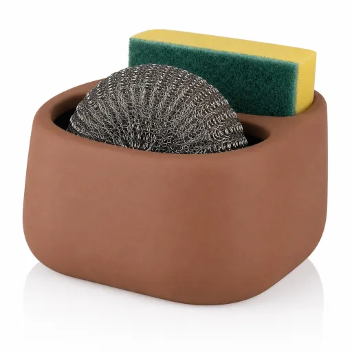 Soporte Para Esponja y Estropajo Terracota Para Organizar el Fregadero