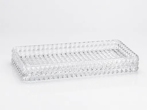 Bandeja de Vidrio Diamante 27,5 x 13,5 x 3,5 cm