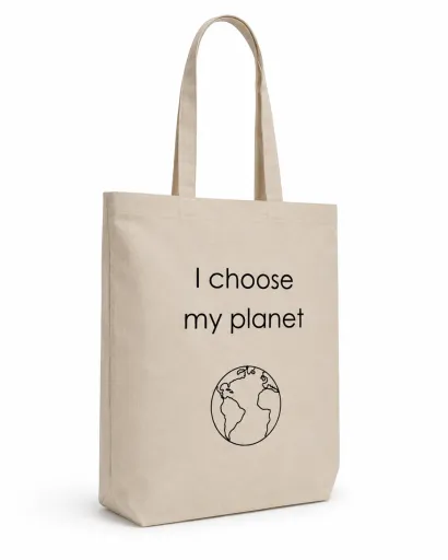 Bolsa de Algodón “My Planet” 38x42 cm – Reutilizable y Sostenible