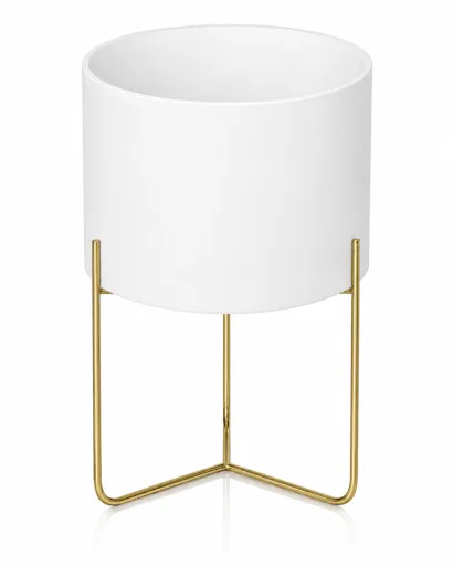 Lámpara de Mesa Gatsby en Latón y Blanco Ø30 x 50 cm – Andrea House
