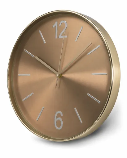 Reloj de Pared Color Cobre Ø30 cm en Aluminio