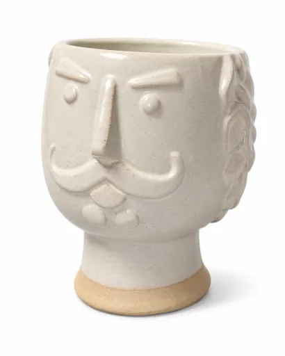 Jarrón de Cerámica Mister 11,5 x 17,5 cm en Tonos Neutros