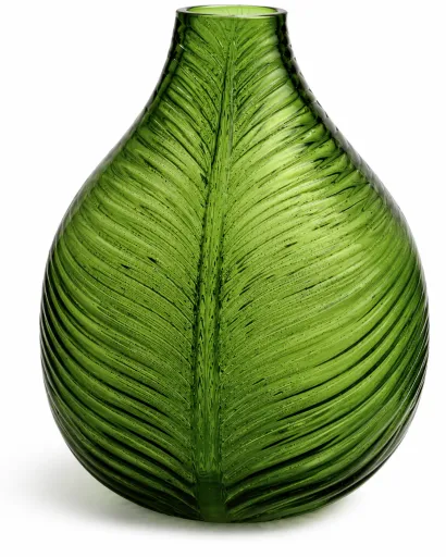 Jarra de Cristal Verde 23 x 15 x 30 cm