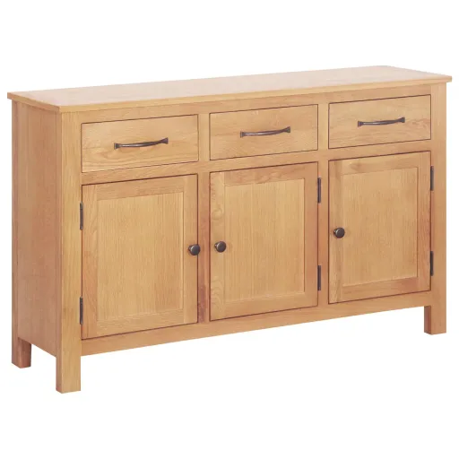 Vitrina Marrón 112 x 33.5 x 70 cm Madera de Roble Sólida