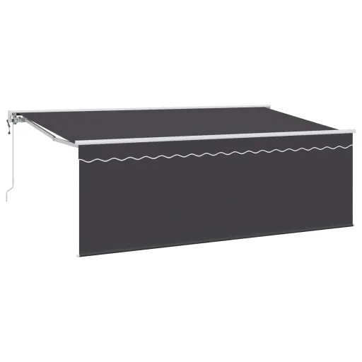 Toldo Retráctil Antracita 400 x 200 cm Tela