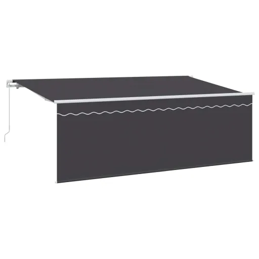 Toldo Retráctil Antracita 400 x 200 cm Tela