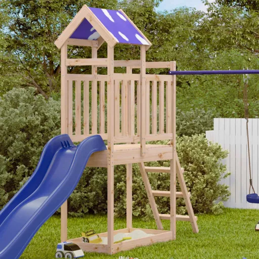 Torre de Juego Marrón Madera de Pino Macizo