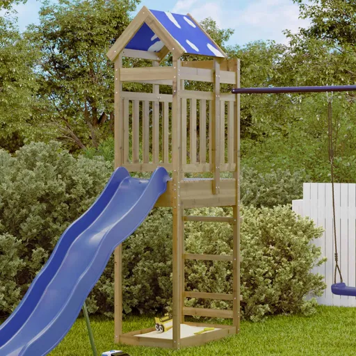 Torre de Juego Marrón Madera Sólida Impregnada