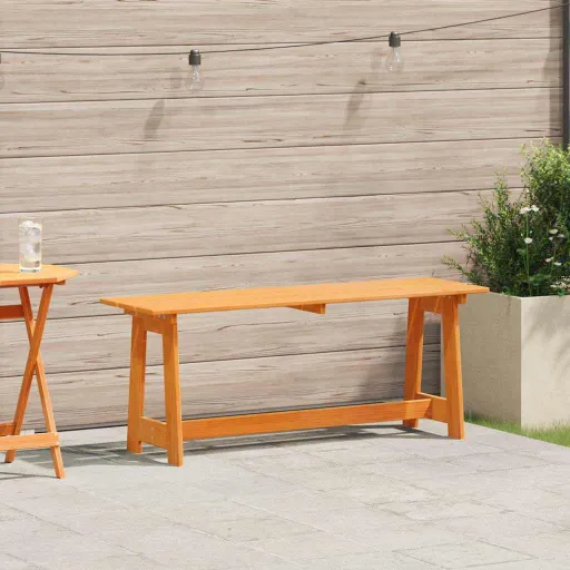 Banco de Exterior Marrón 119 x 47 x 35 cm Madera de Pino Macizo