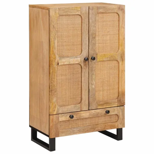 Aparador Alto Marrón 40 x 33 x 110 cm Madera de Mango Maciza