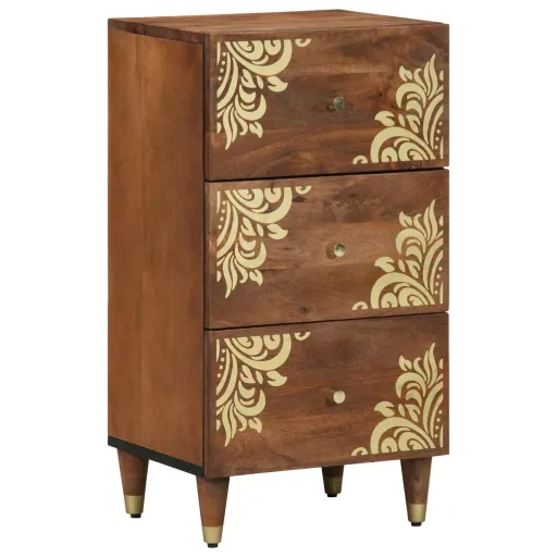 Aparador Marrón 40 x 33 x 75 cm Madera de Mango Maciza