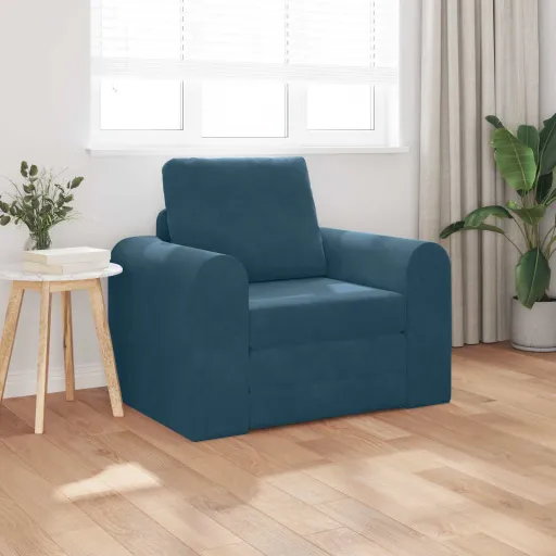Sofá Cama Azul 98 x 71 x 83 cm Terciopelo
