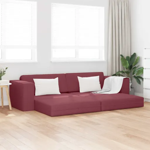 Sofá Cama 200cm Rojo Vino Tela