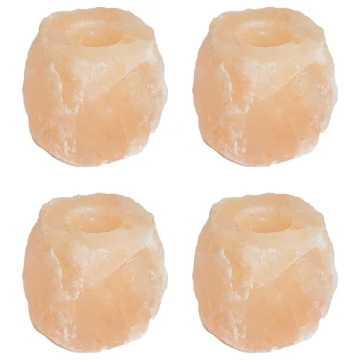 Portavelas de Piedra Sal Rosa Sal de Roca