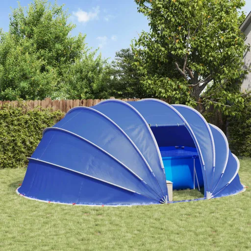 Tienda de Piscina Tipo Cúpula Verde 538 x 440 x 204 cm