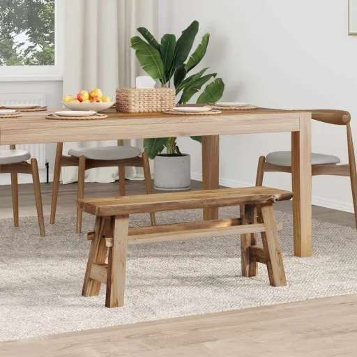 Banco Natural 100 x 29 x 43,5 cm Madera de Teca Maciza