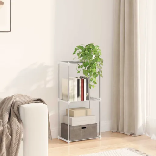 Estante Tubular Con Almacenamiento 42,5 x 27 x 91,5 cm Aluminio