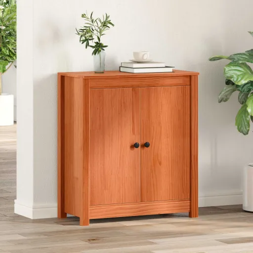 Vitrina Marrón Cera 70 x 35 x 80 cm Madera de Pino Macizo