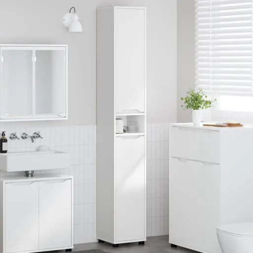 Gabinete de Baño Manual 30,5 x 30 x 195 cm Madera Contrachapada