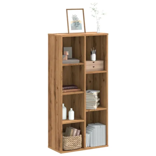 Estantería de Madera de Ingeniería Roble Artesano 50x25x105 cm