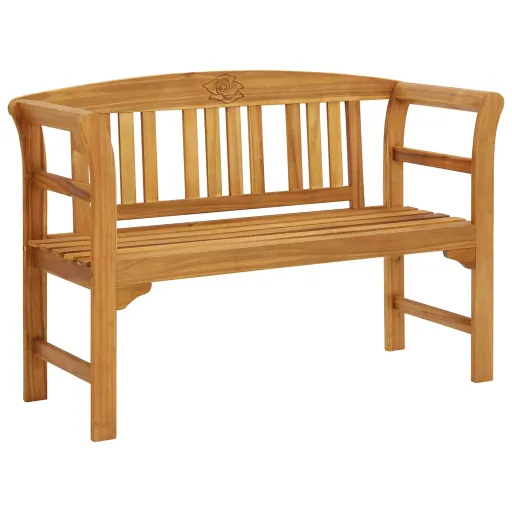 Banco de Jardín Madera de Acacia Maciza 114 cm