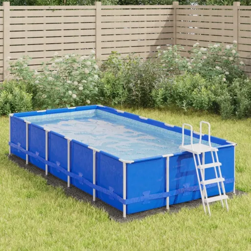 Tapiz de Suelo Piscina Geotextil Poliéster Gris Claro 420x220cm